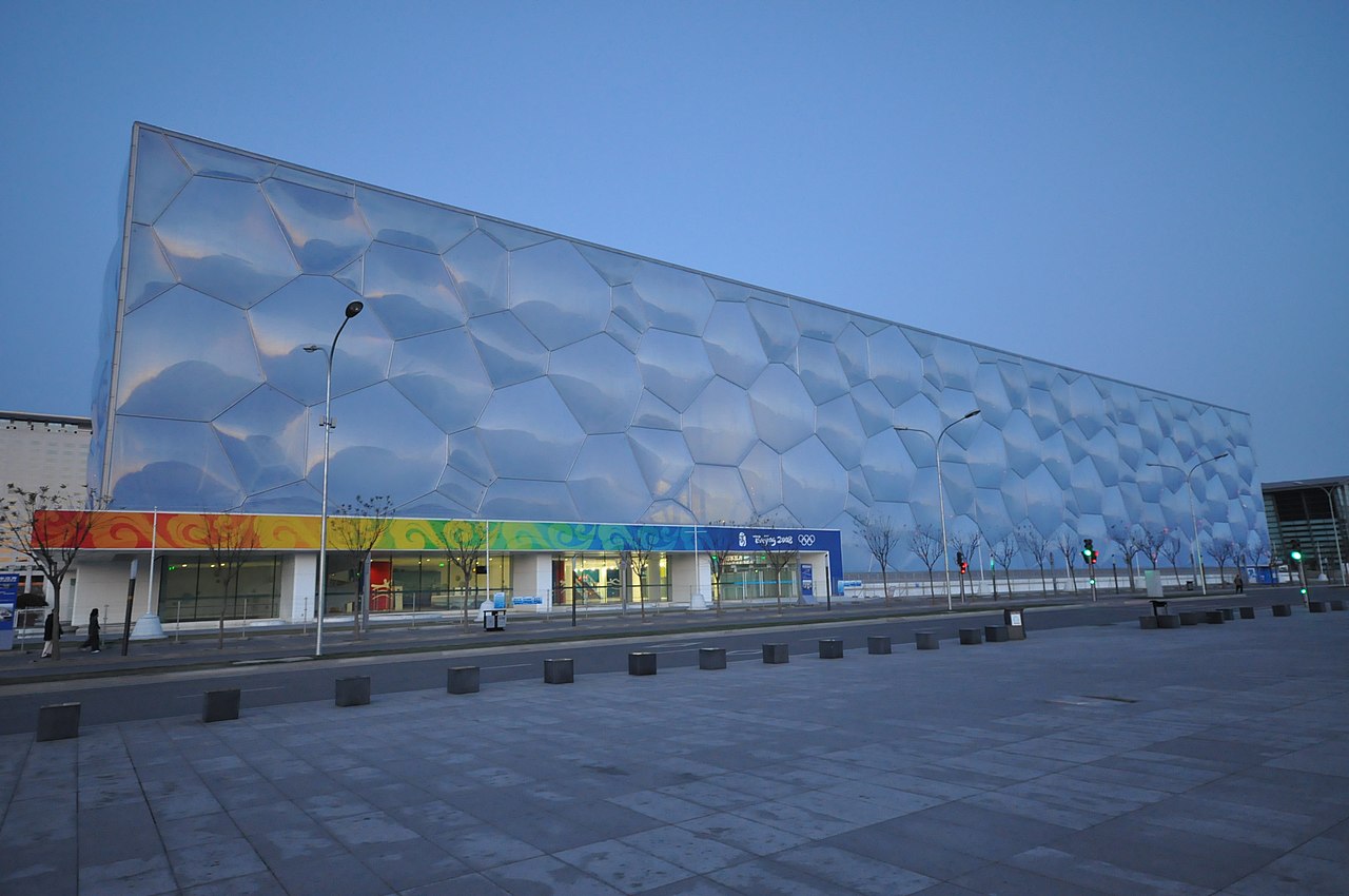 ETFE cushion façade, aquatics centre — representative photo, replace with project photography