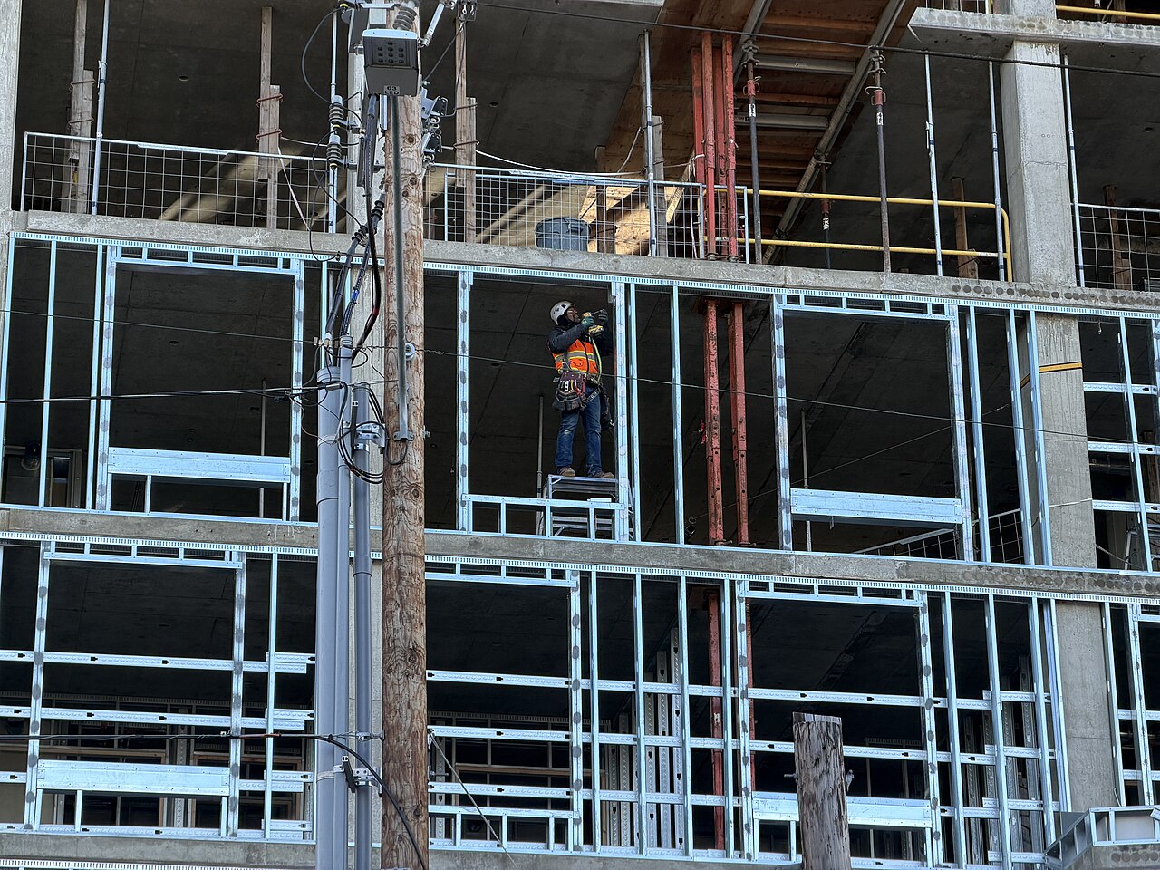 Structural steel framing — representative photo, replace with project photography